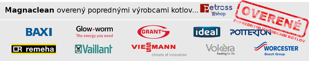 MagnaClean produkty overené a schválené poprednými výrobcami kotlov